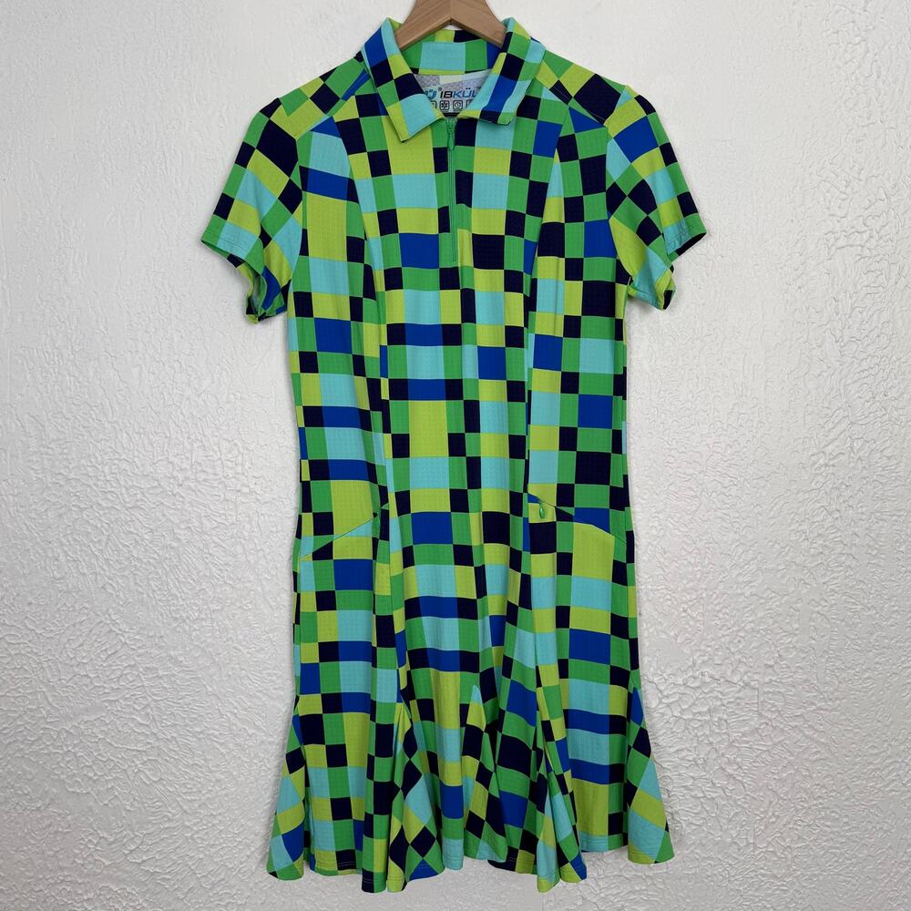 IBKUL Annalise Short Sleeve Godet Mini Golf Dress Size Small